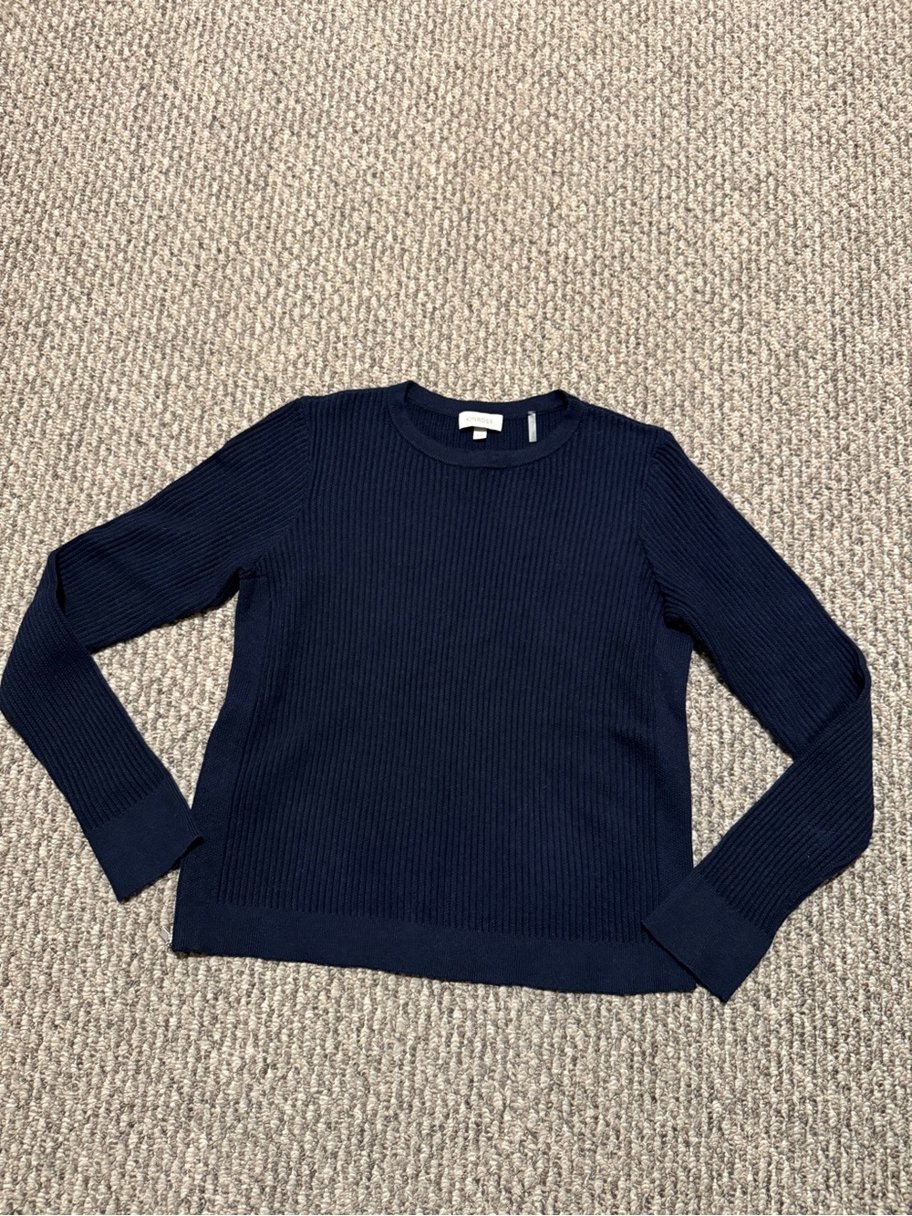Kinross Navy Side Zip Ribbed Sweater - Picture 2 of 9